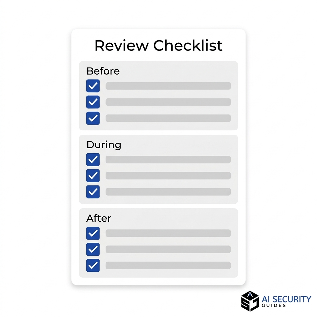 Cloud access review checklist for small teams with before, during, and after tasks