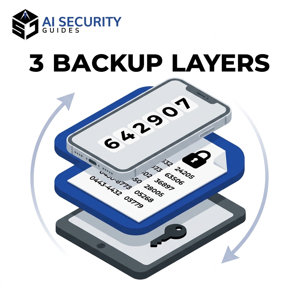Authenticator apps explained: three backup layers of phone app, paper backup codes and spare device